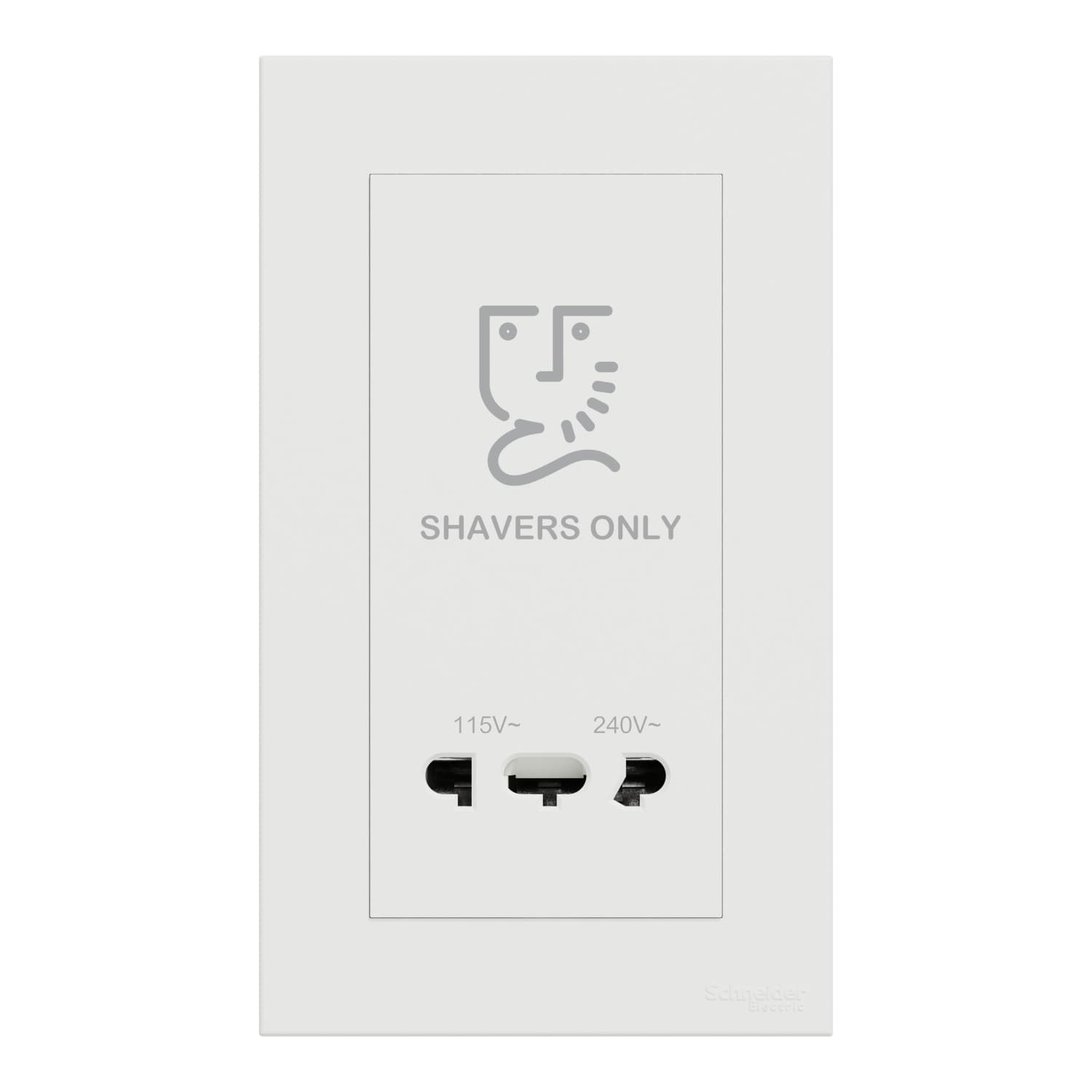 Schneider 施耐德電氣 AvatarOn C 奐然 鬚刨插座 115V/240V E87T727V_WE(搪瓷白)香港行貨
