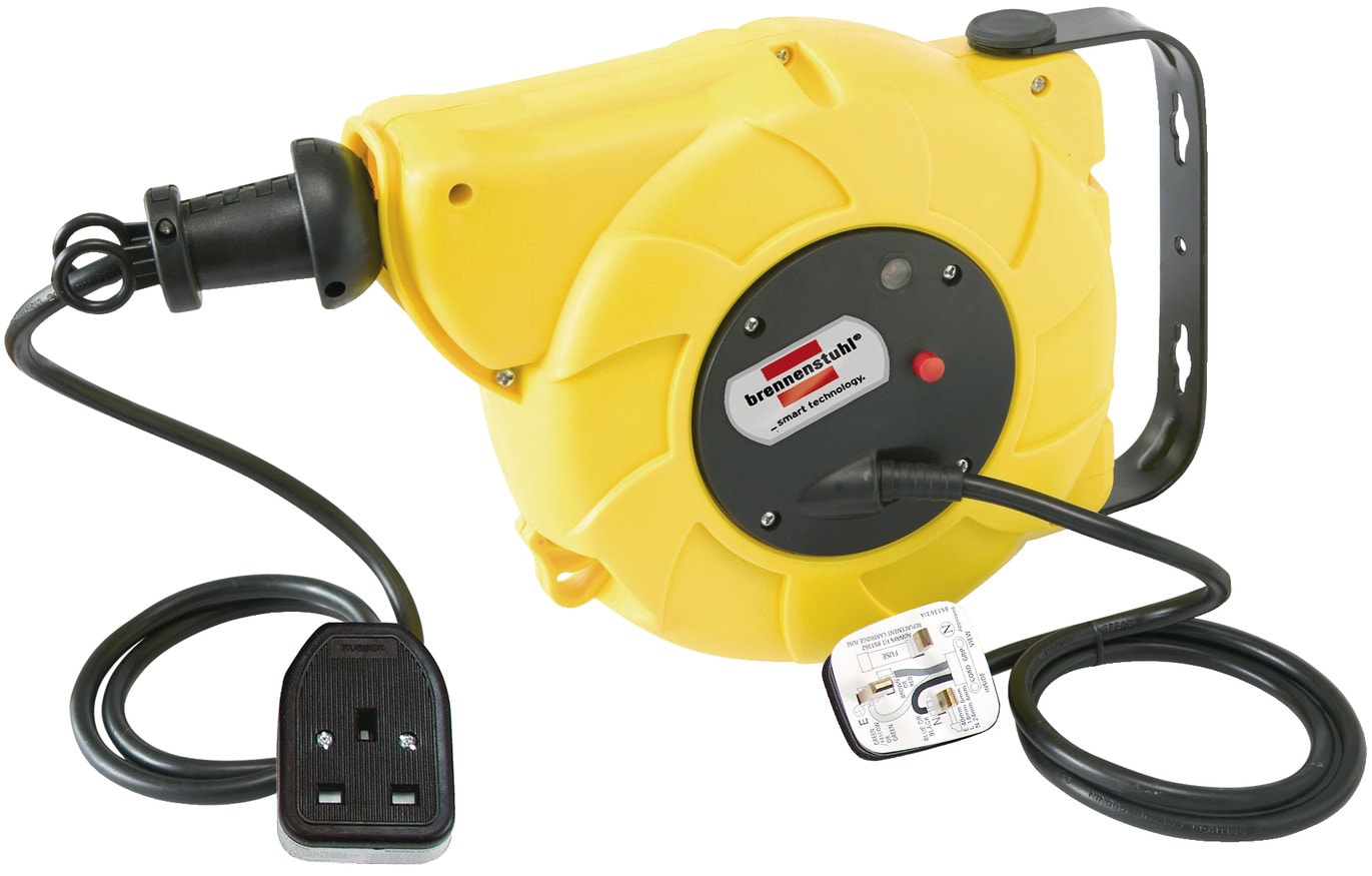 百能蘇 自動回收電線拖轆 9m+2m(三側面)