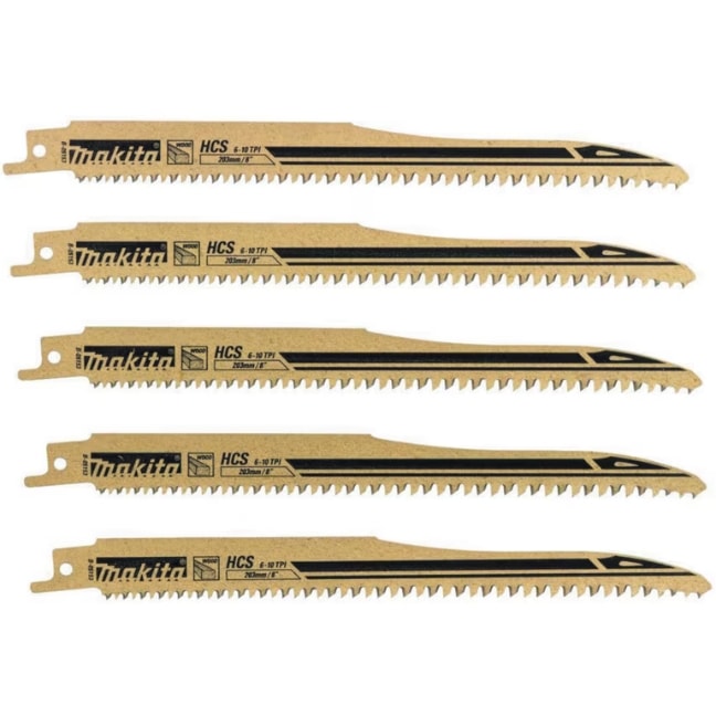 牧田 B-05153 往復鋸片 203MM 6-10 TPI(正面,5片包裝)