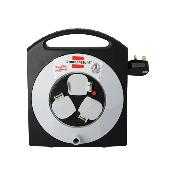 百能蘇 BRENNENSTUHL 1095453 10米輕巧型膠電線拖轆(正面)