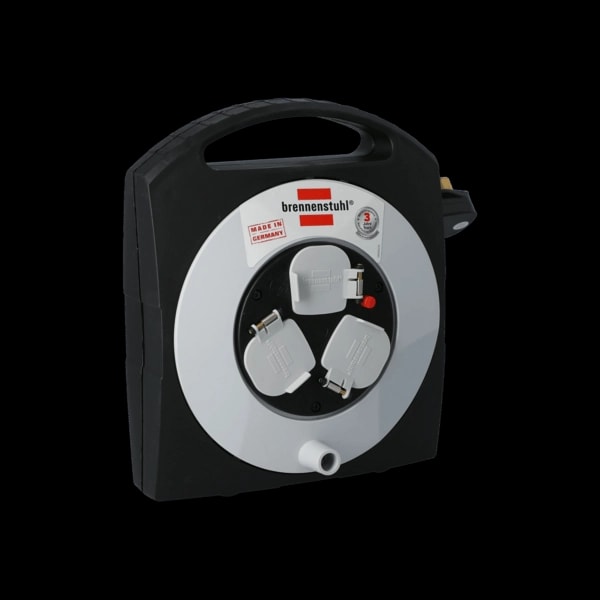 百能蘇 BRENNENSTUHL 1095453 10米輕巧型膠電線拖轆(三側面)
