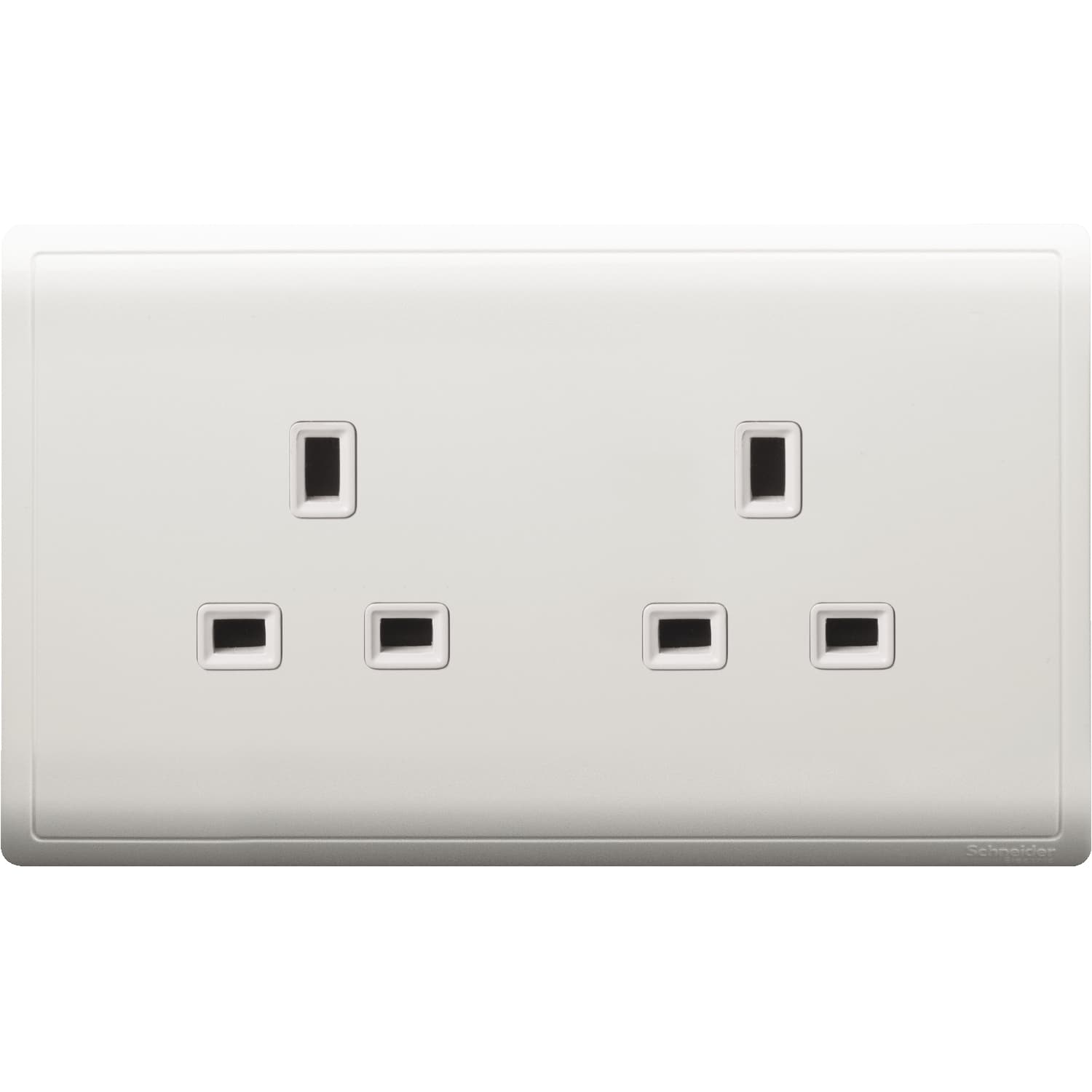 Schneider 施耐德電氣 Pieno 丰尚 13A 兩位連保護門插座 E82T426_WE(白)香港行貨