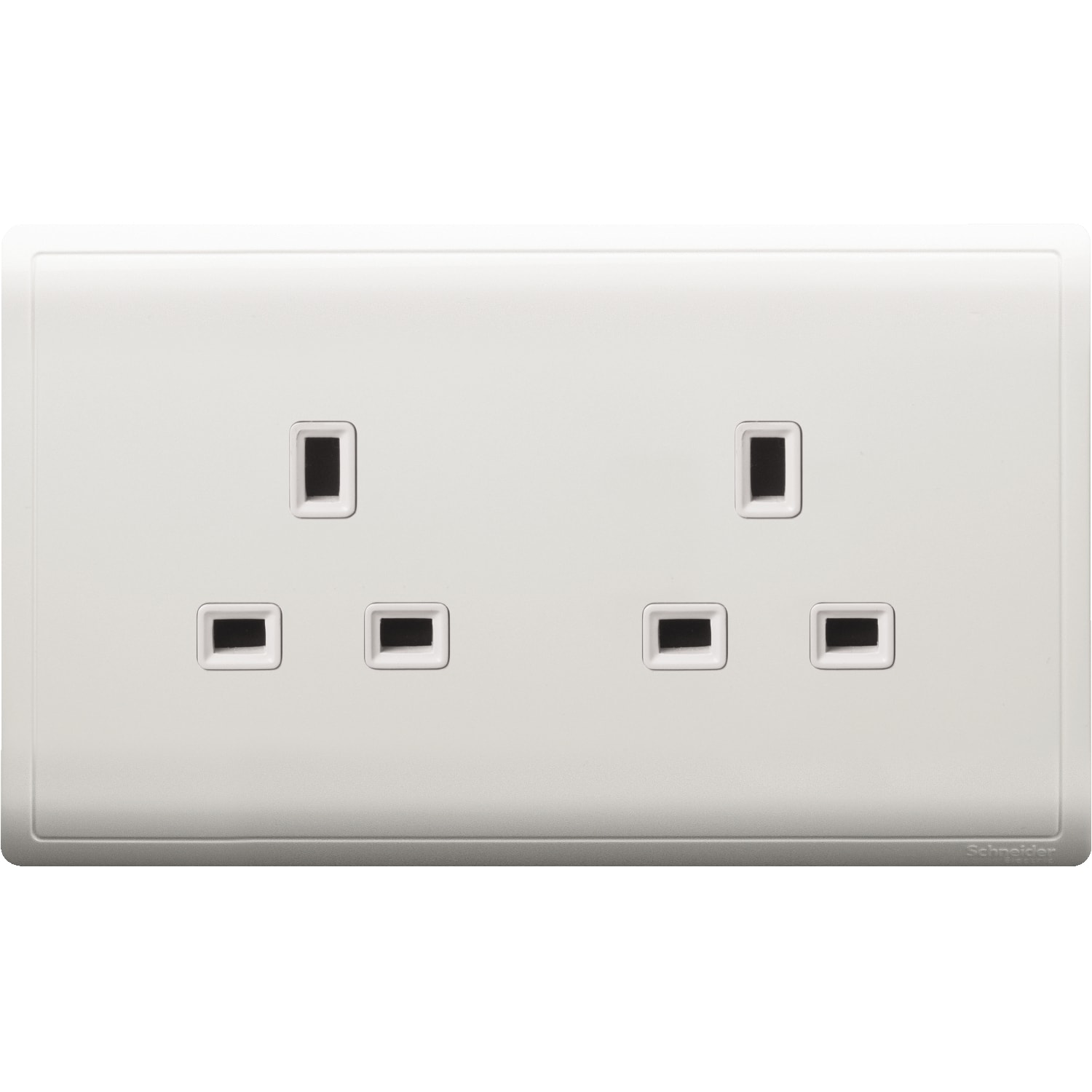 Schneider 施耐德 Pieno 丰尚 13A 兩位連保護門插座(白)E82T426_WE