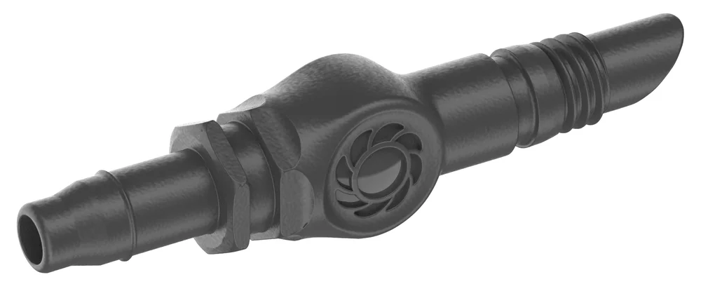 德國 GARDENA 13213-20 4.6 mm(3/16 吋)微滴灌溉接頭(10 件裝)白底產品圖