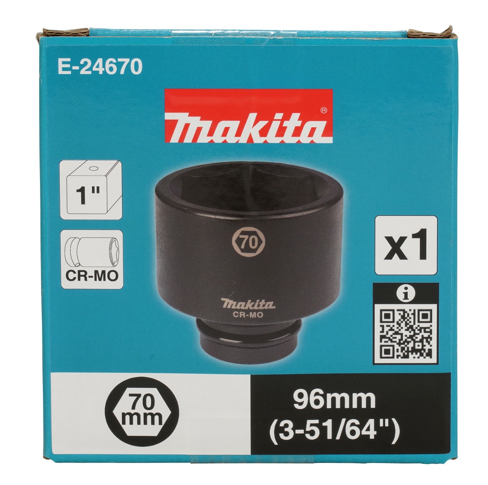 Makita E-24670 70MM 衝擊套筒 1"(包裝正面)