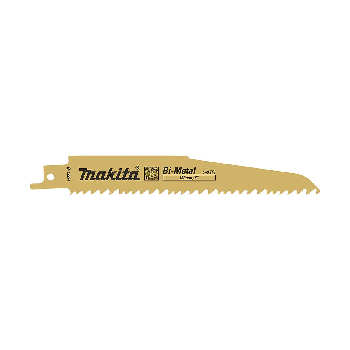 Makita 牧田 B-43234 往復鋸片152MM 5-8TPI (5片裝)