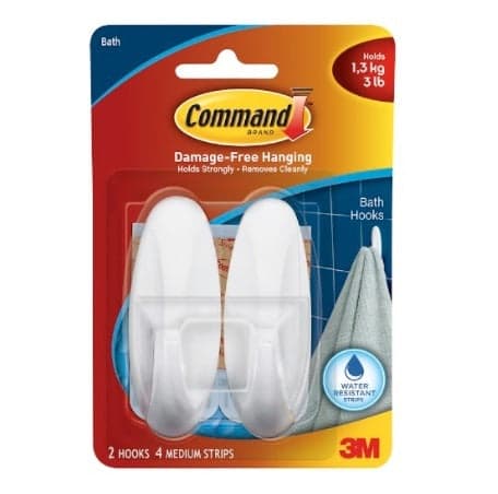 3M Command™ – 防水膠貼掛鉤-中型 17081B