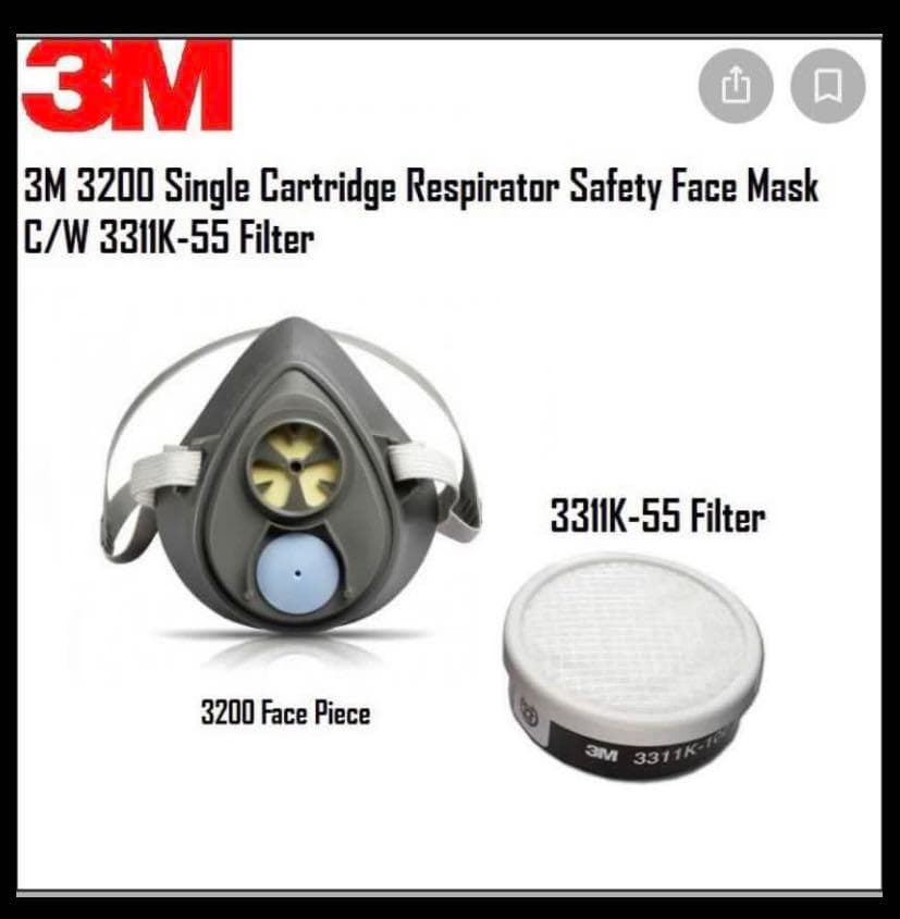 3M – 單罐式再用式防護面具套裝 3200