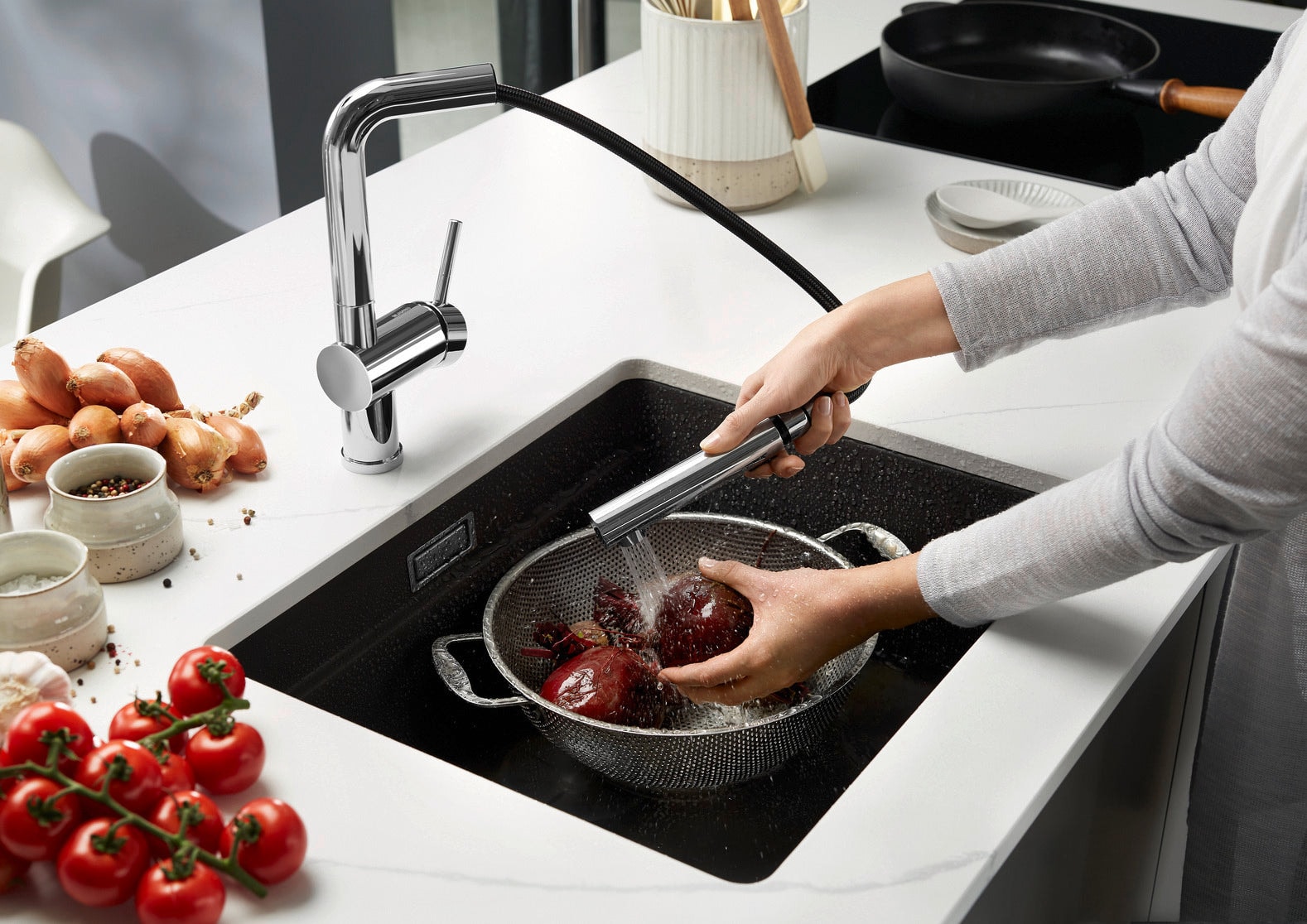 BLANCO 522228 ETAGON 500-U 台下式花崗岩鋅盤 (Rock Grey色)