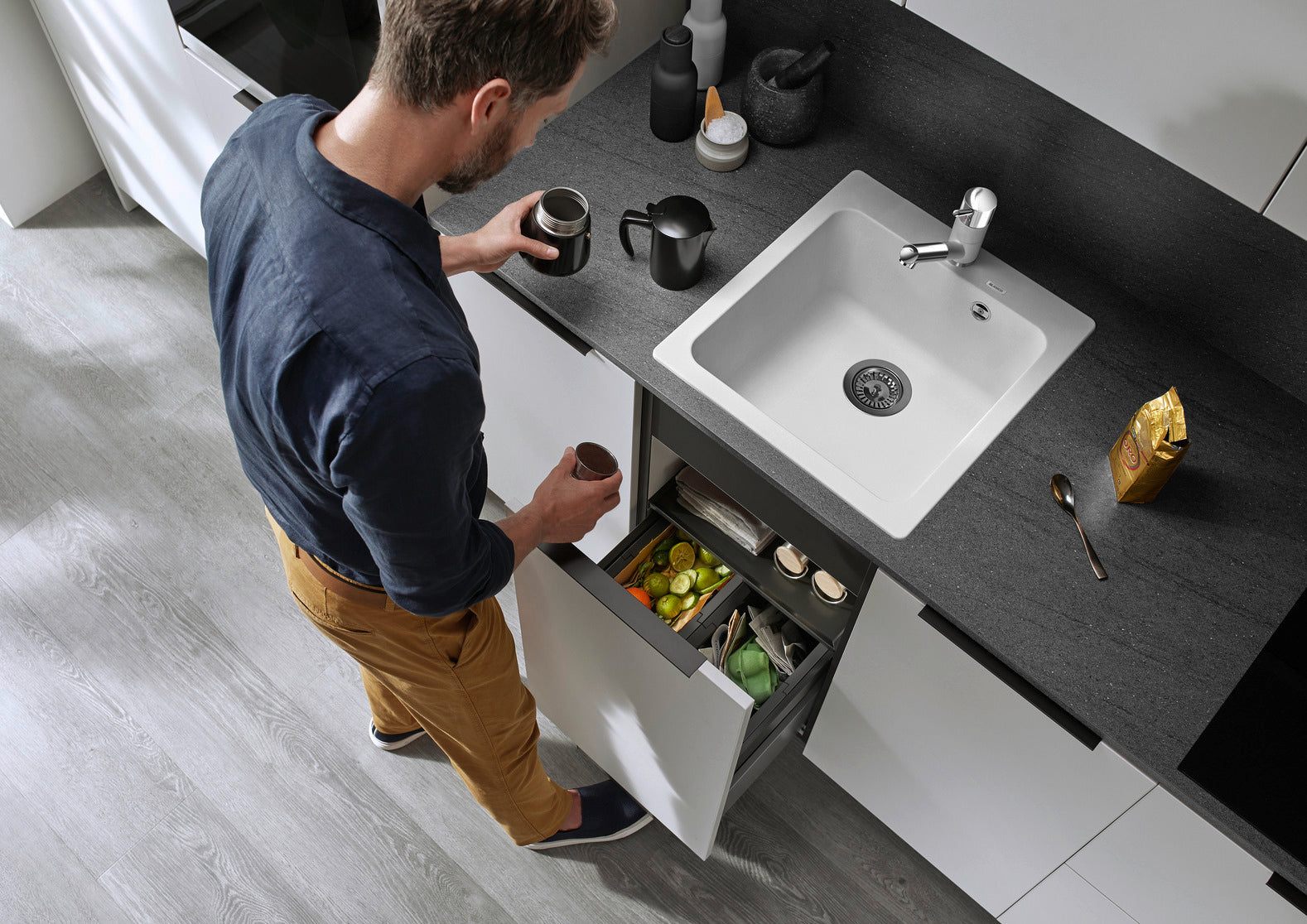 BLANCO 525222 NAYA 45 台上或台下式石盤/鋅盤