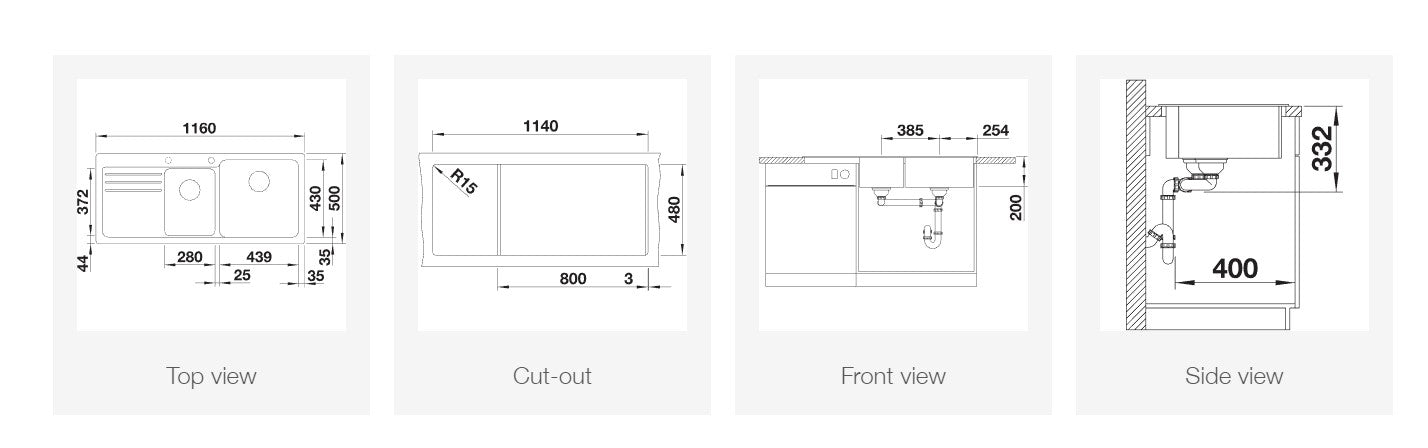 Blanco NAYA 8 S 525779 80厘米 雙盆昇盤