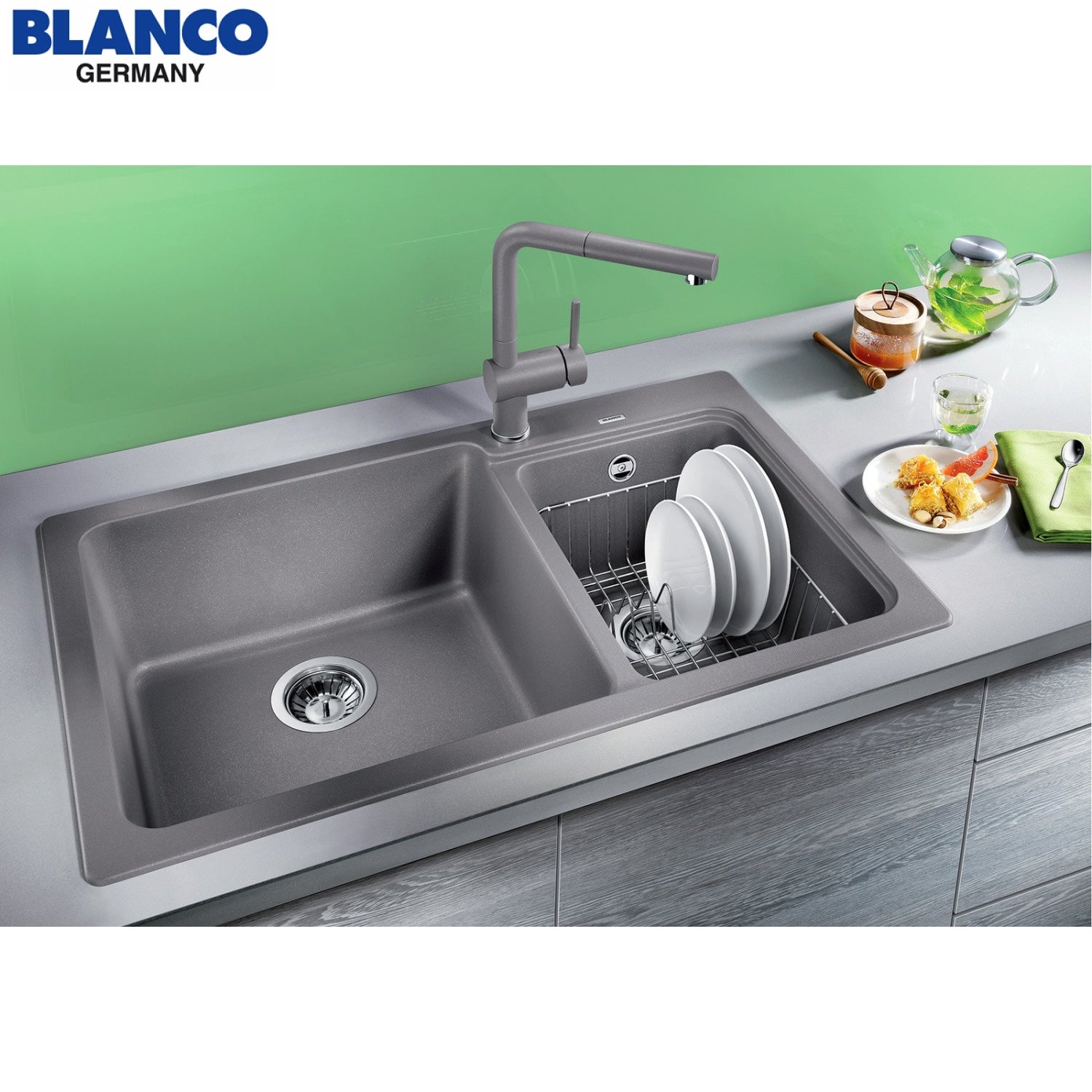 Blanco NAYA8 519647 80厘米 雙盆昇盤