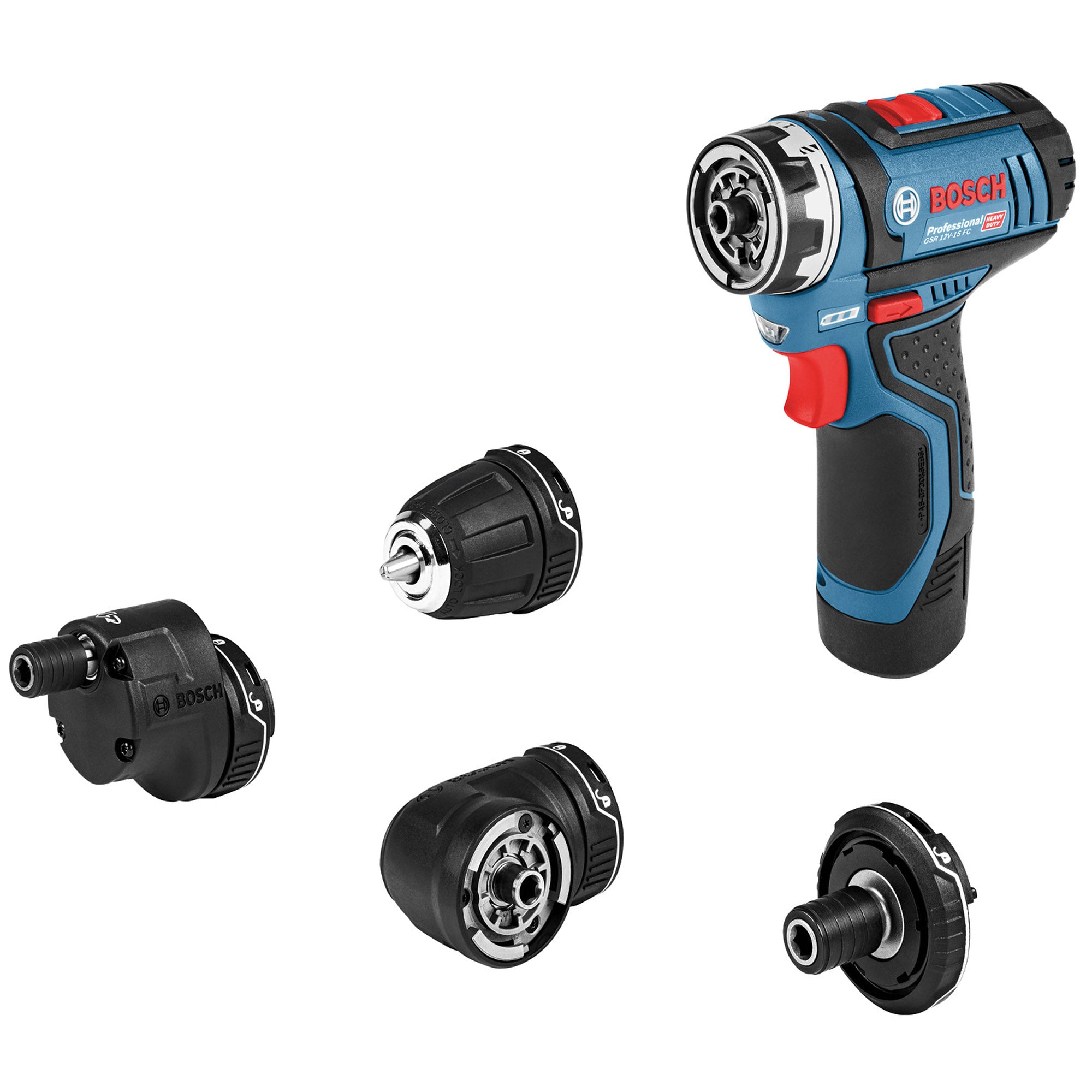 BOSCH GSR 12V-15 FC Professional 充電式電動螺絲批 (四合一可換頭)