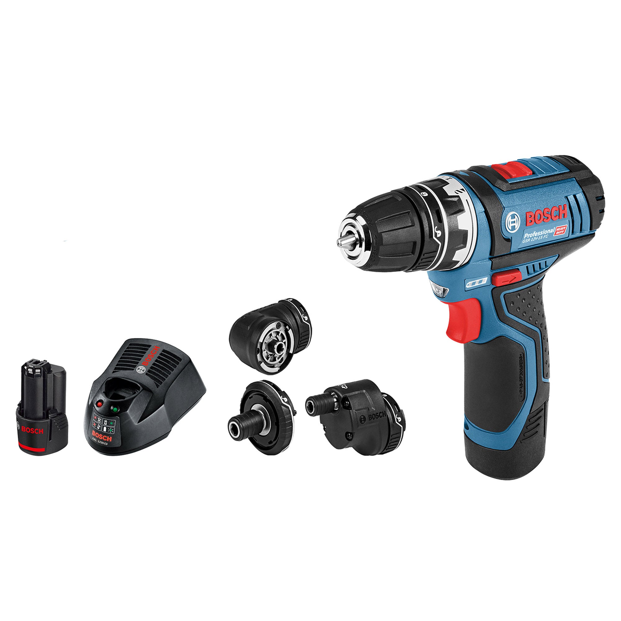 BOSCH GSR 12V-15 FC Professional 充電式電動螺絲批 (四合一可換頭)