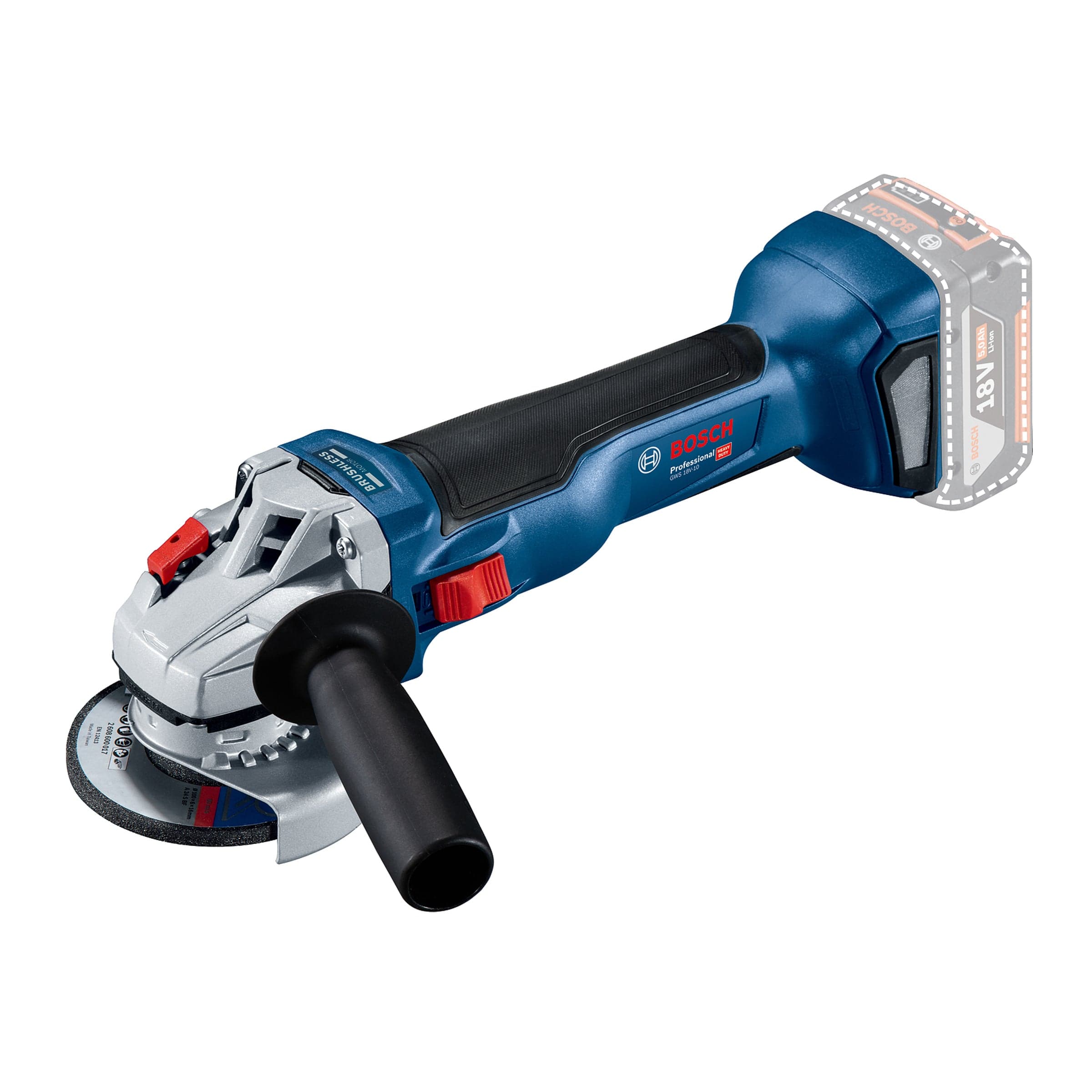BOSCH GWS 18V-10 EC 充電式無碳刷磨機