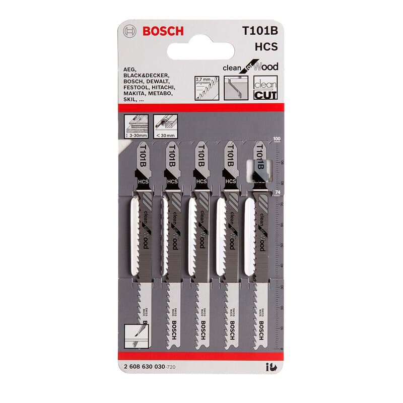 BOSCH T101B 積梳鋸片 (5片裝) (快速去屑)