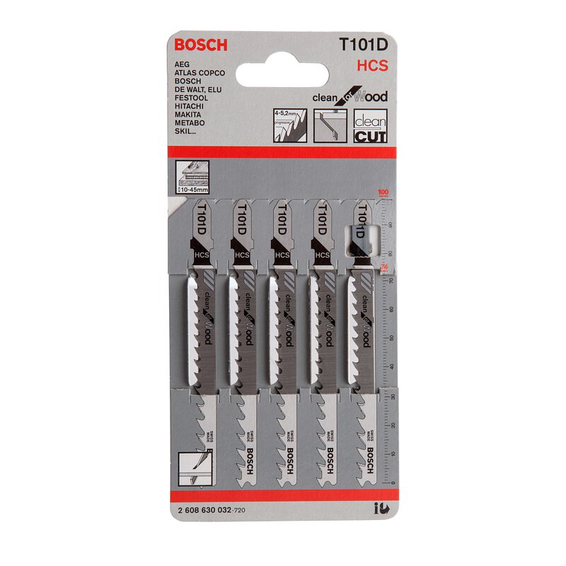 BOSCH T101D 積梳鋸片 (5片裝) (快速去屑)