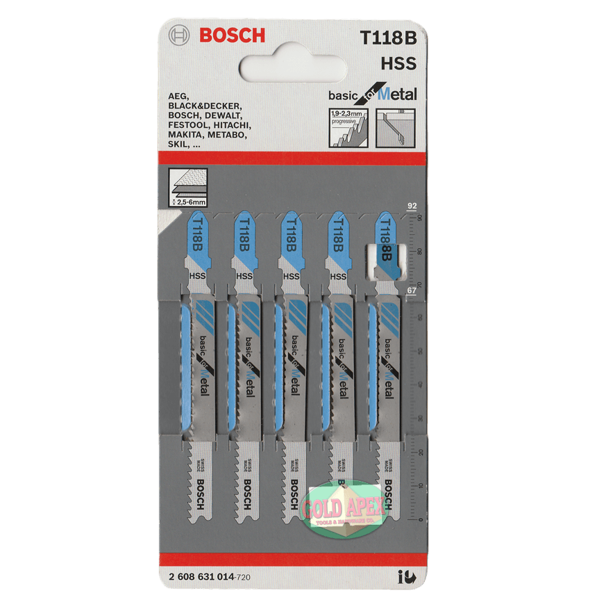 BOSCH T118B 積梳鋸片 (5片裝) (鋒鋼 HSS)