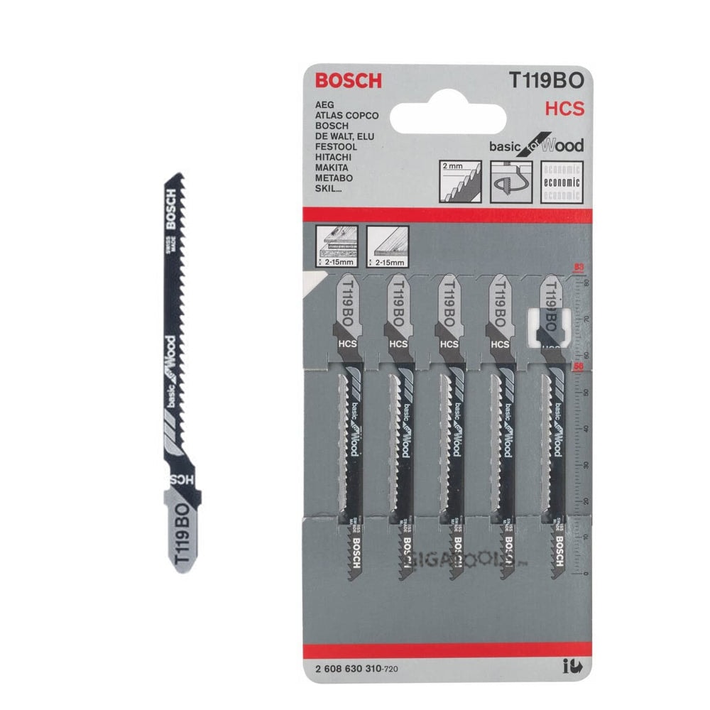 BOSCH T119BO 積梳鋸片 (5片裝) (可轉彎)