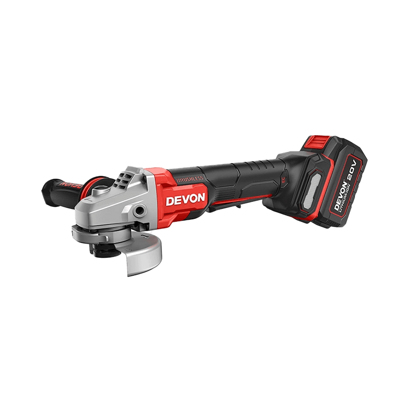 Devon 大有 2909-Li-20-125 20V 5" 充電式無刷角磨機 (安全開關) (電子剎車) (淨機) (香港行貨)