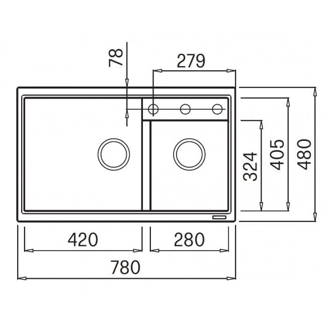 elleci Florence 335 台上花崗岩星盆 (Bianco)