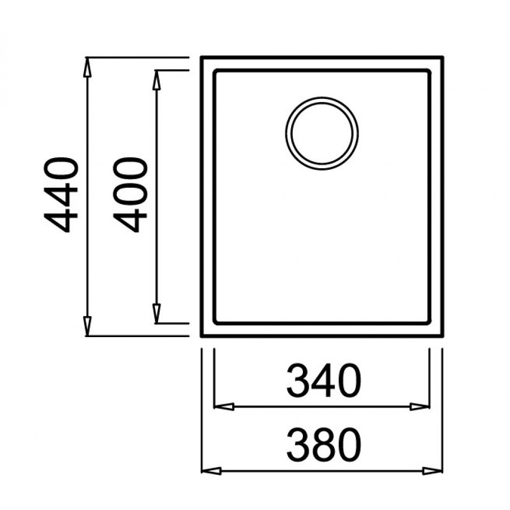 elleci Quadra 100 Undermount 台下花崗岩星盆 (BIANCO)