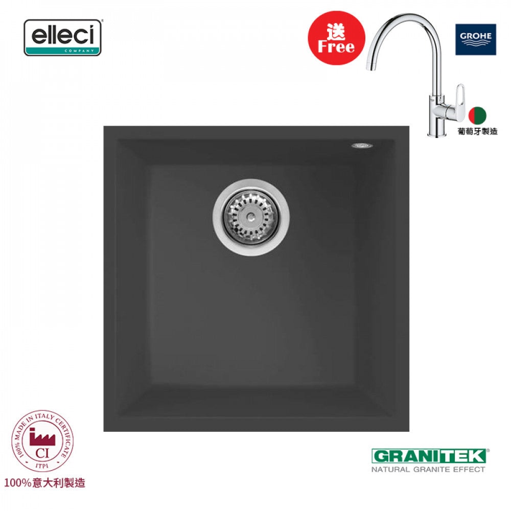 elleci Quadra 102 Undermount 台下花崗岩星盆 (Ghisa)