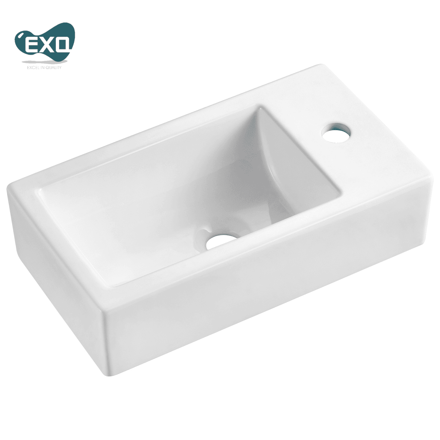 EXQ EB3306R1 White Countertop/Wall-hung Basin