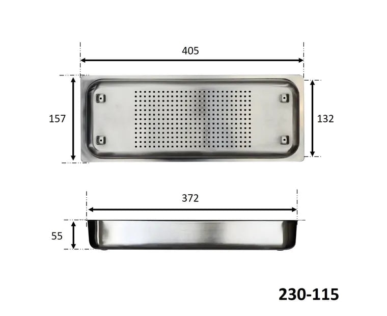 FRANKE 230-115 不銹鋼滴水盤 405x157x55mm
