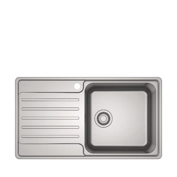 FRANKE BCX 611-86 LHD (101.0438.085) Bell 不銹鋼 檯面 單星盆 860x480mm 銀色