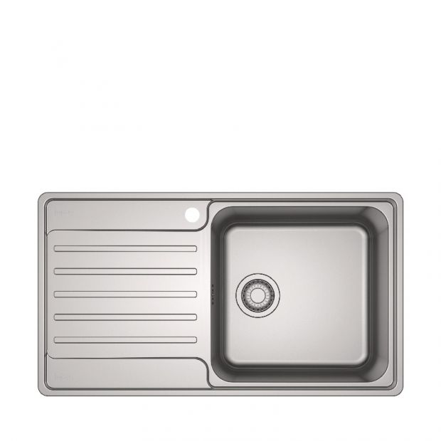 FRANKE BCX 611-86 LHD (101.0438.085) Bell 不銹鋼 檯面 單星盆 860x480mm 銀色