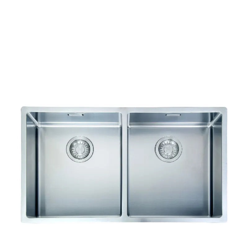 FRANKE BXX 220-36-36 Box 不銹鋼 檯面/檯底 雙星盆 782x450x200mm 銀色