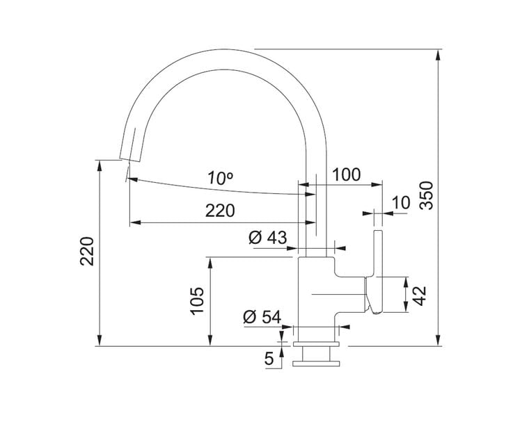 FRANKE CT 9020G (115.0639.996) 星盆龍頭 瑪瑙黑