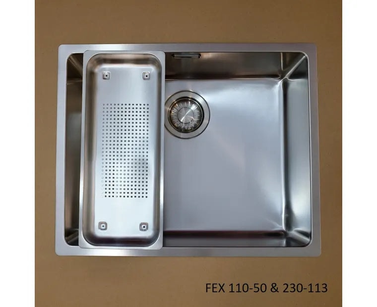 FRANKE FEX 110-70 (122.0710.197) Felix 不銹鋼 檯面/檯底 單星盆 740x440x200mm 銀色