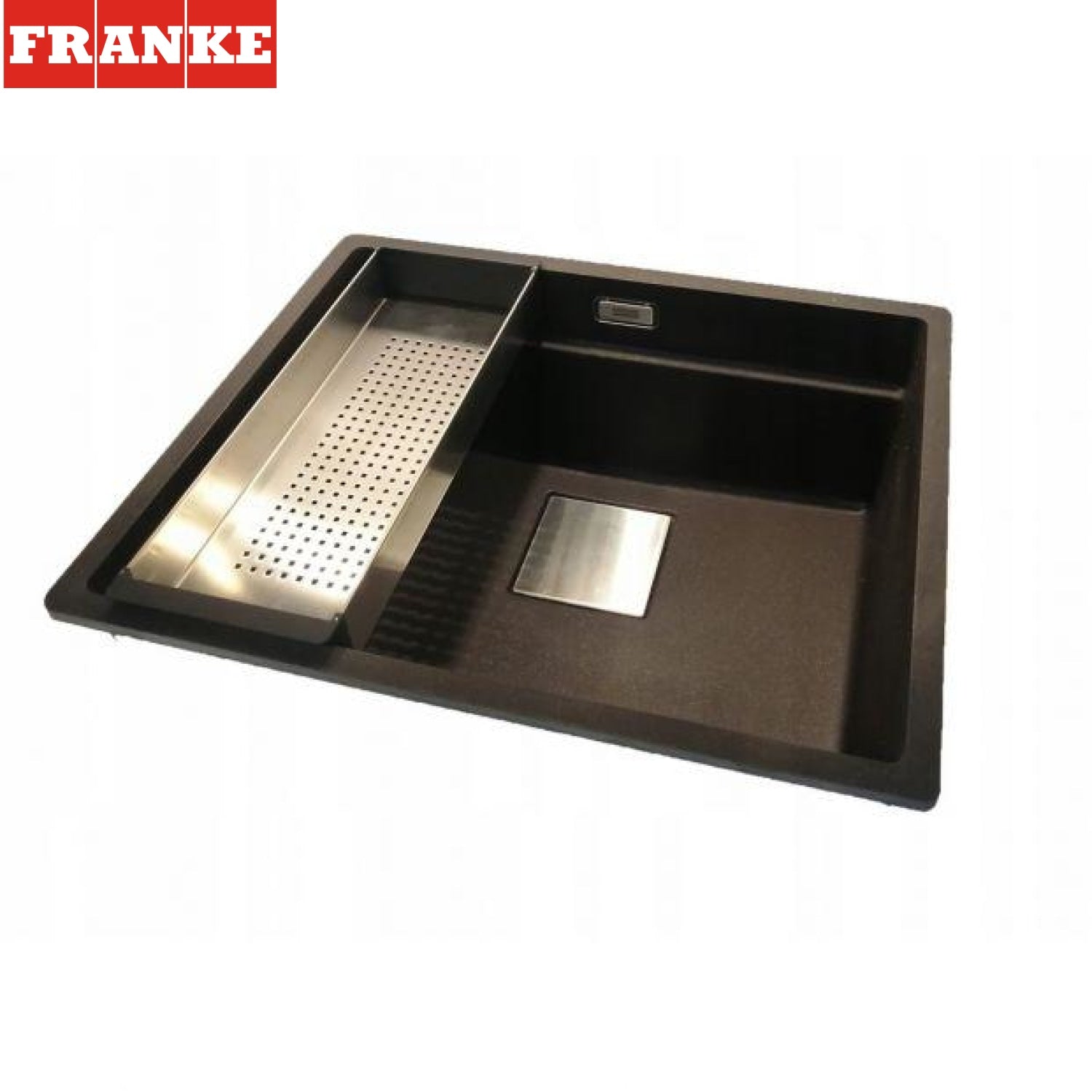 FRANKE KNG 110-52 (125.0529.590) Kubus 2 花崗岩 檯底 單星盆 560x460mm 瑪瑙黑