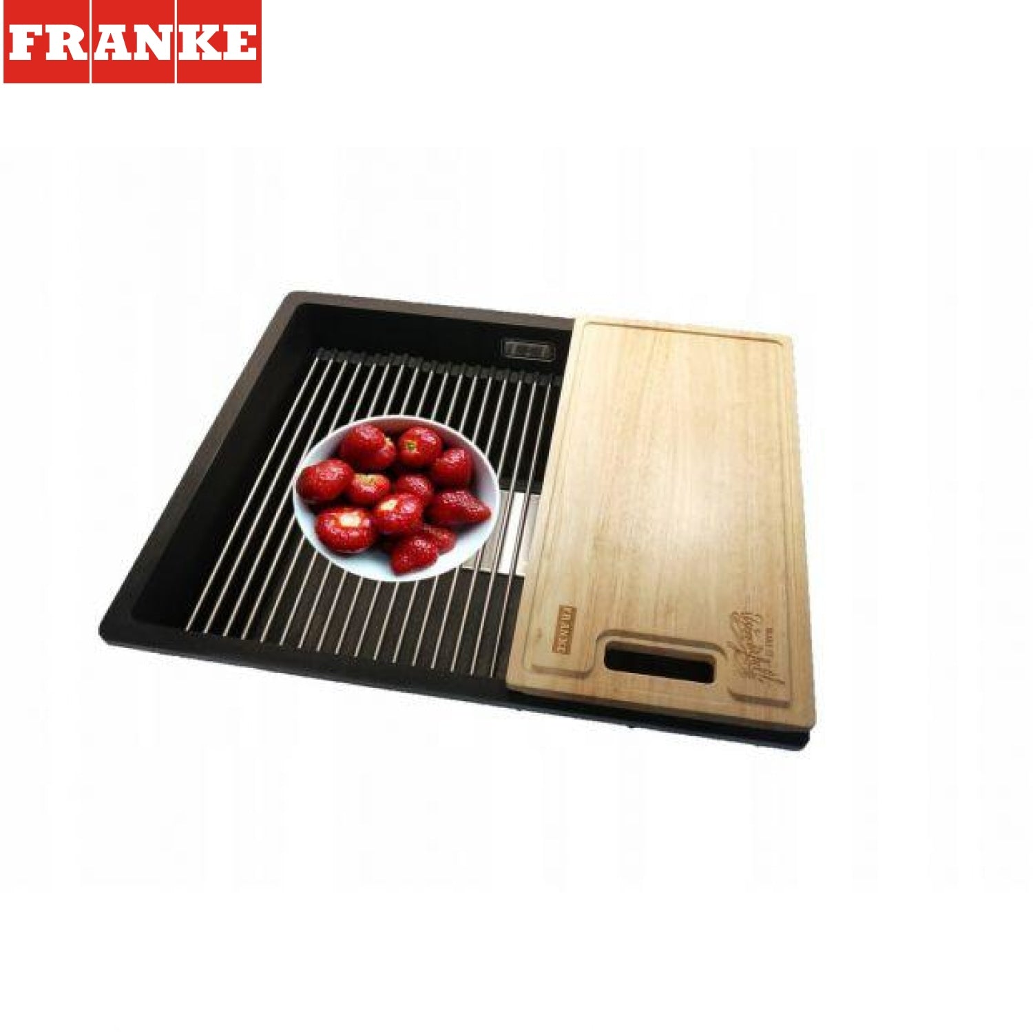 FRANKE KNG 110-52 (125.0529.604) Kubus 2 花崗岩 檯底 單星盆 560x460mm 極光白