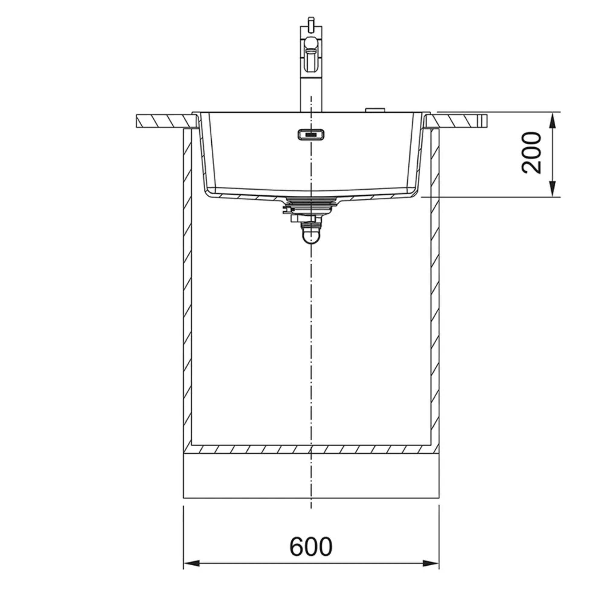 FRANKE MRG 610-52 (114.0655.148) Maris 花崗岩 檯面/檯底 單星盆 560x440mm 岩灰色