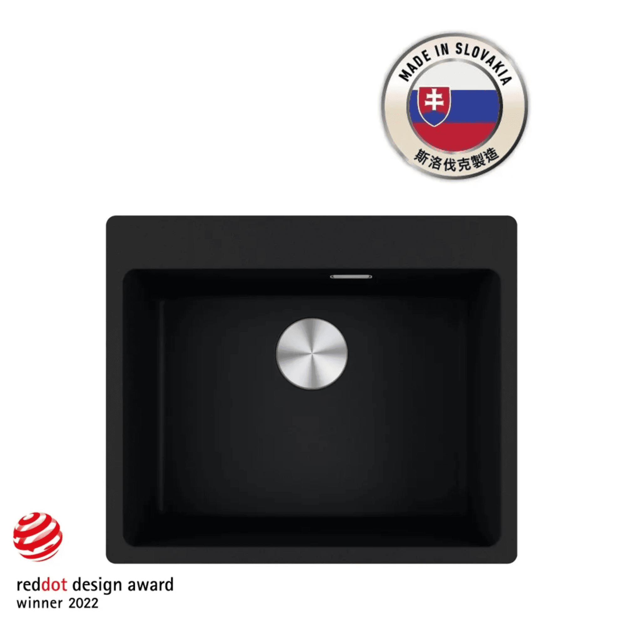 FRANKE MRG 610-54 FTL (114.0659.210) Maris 花崗岩 檯面 單星盆 590x500mm 瑪瑙黑