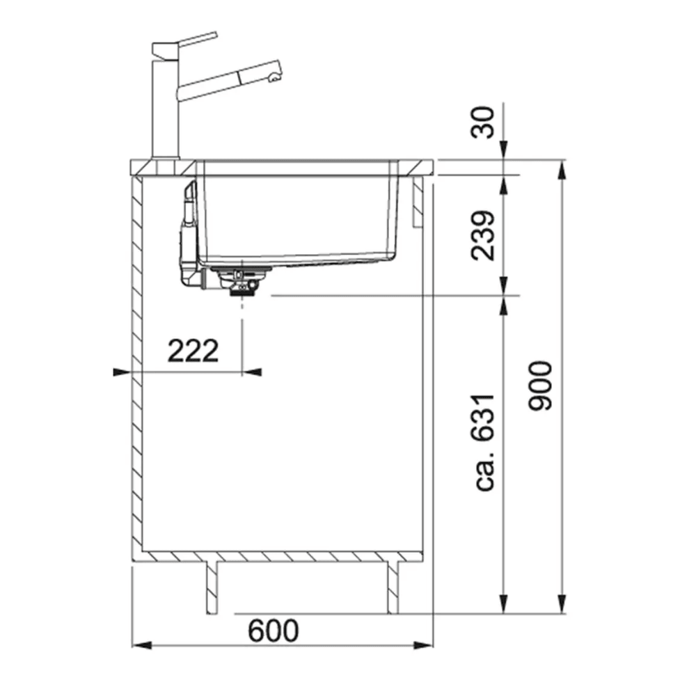 FRANKE MRX 110-45 (122.0553.943) Maris 不銹鋼 檯底 單星盆