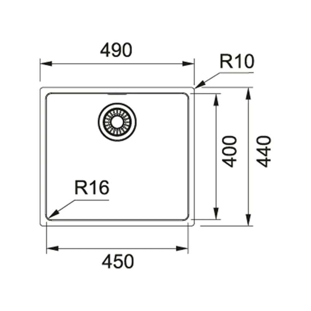 FRANKE MRX 110-45 (122.0553.943) Maris 不銹鋼 檯底 單星盆