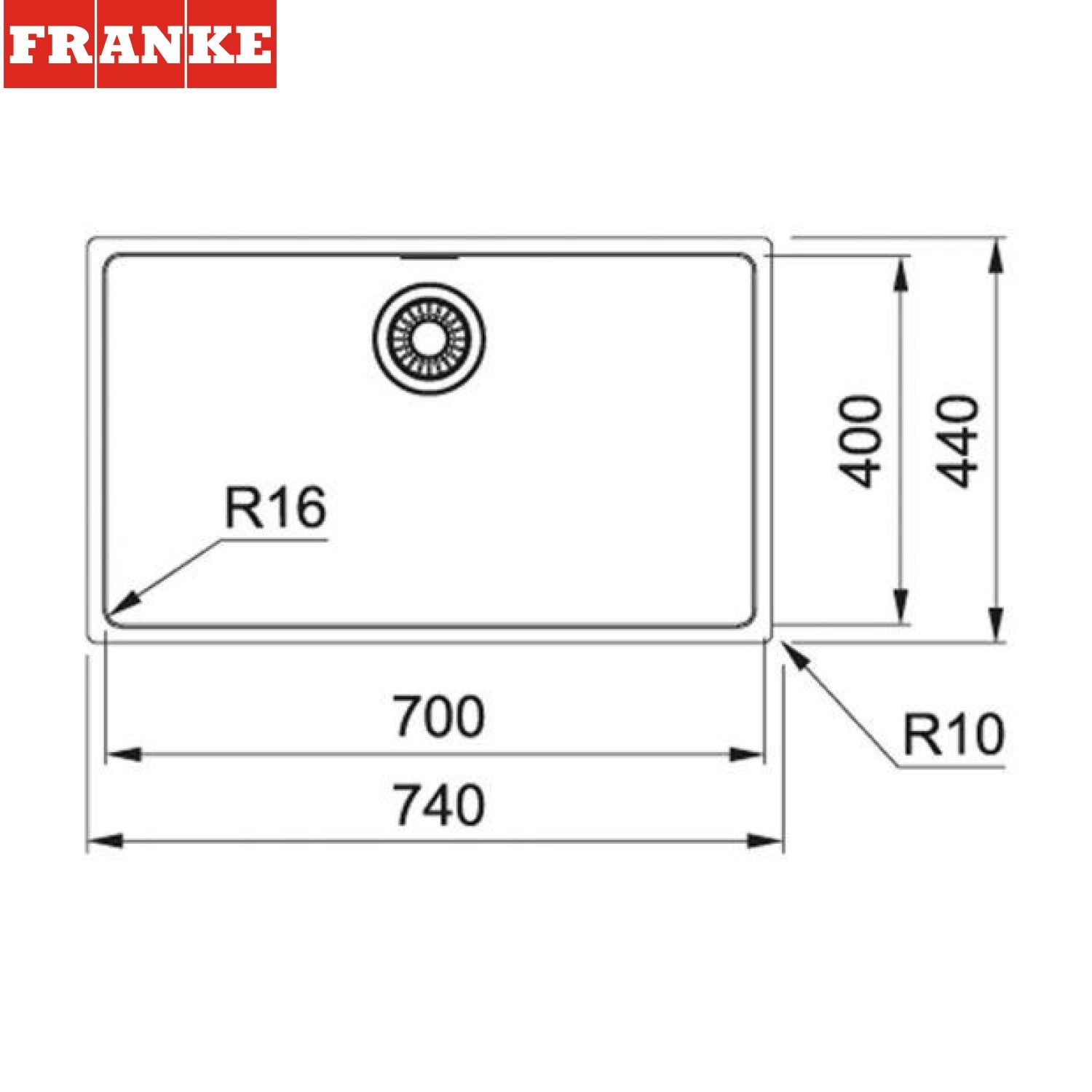 FRANKE MRX 110-70 (122.0531.911) Maris 不銹鋼 檯底 單星盆