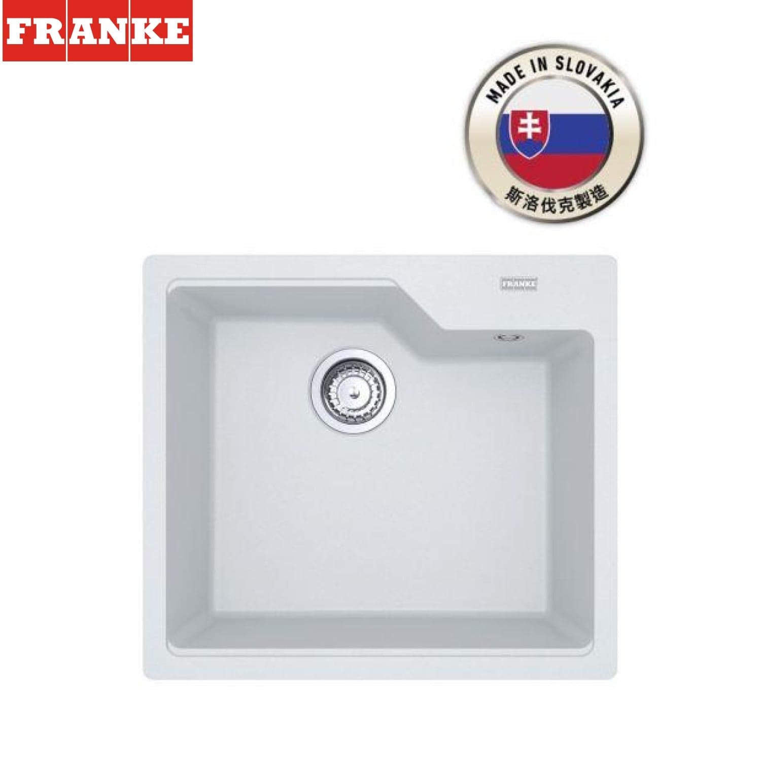 FRANKE UBG 610-56 Urban 花崗岩 檯面 單星盆 (極光白)