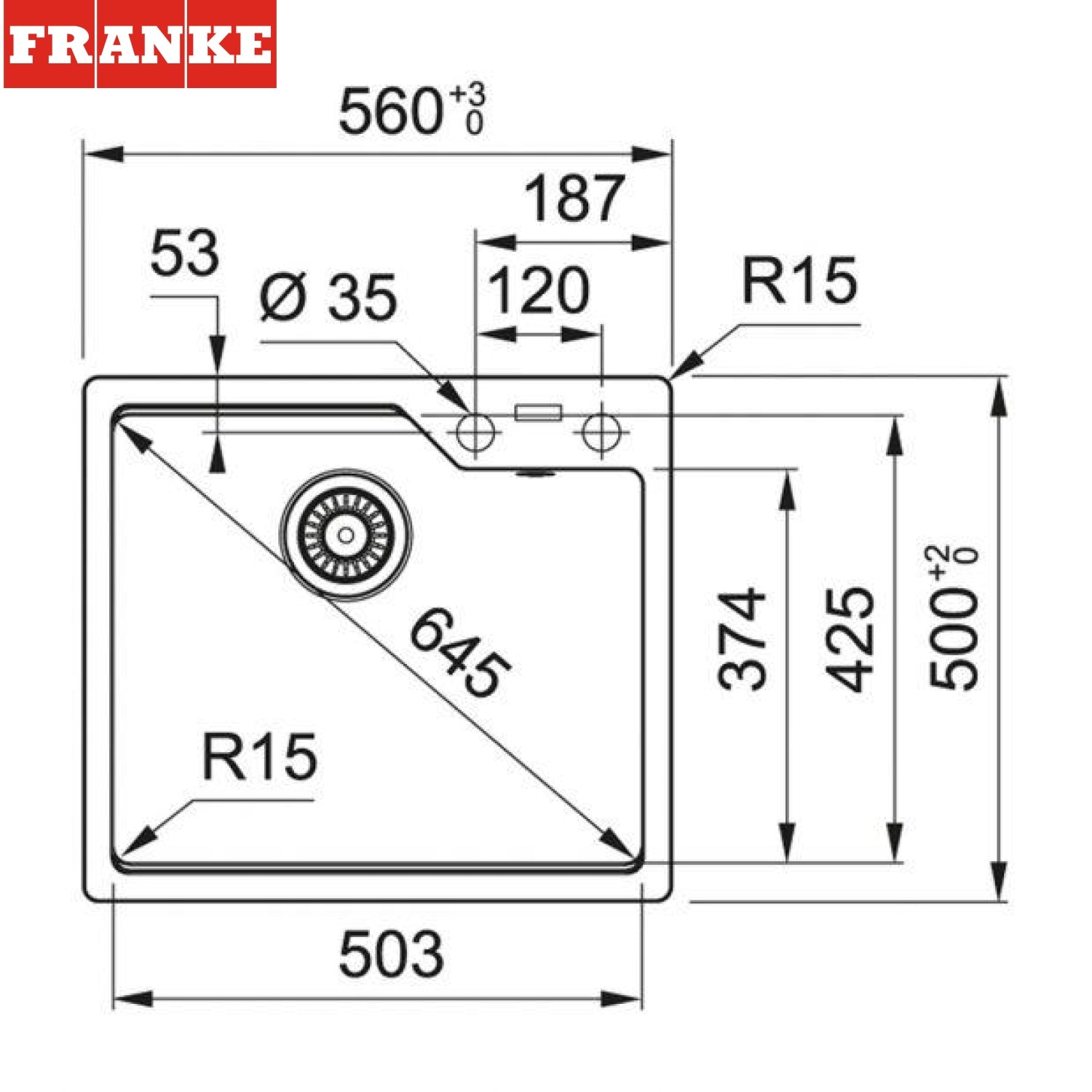 FRANKE UBG 610-56 Urban 花崗岩 檯面 單星盆 (石墨色)