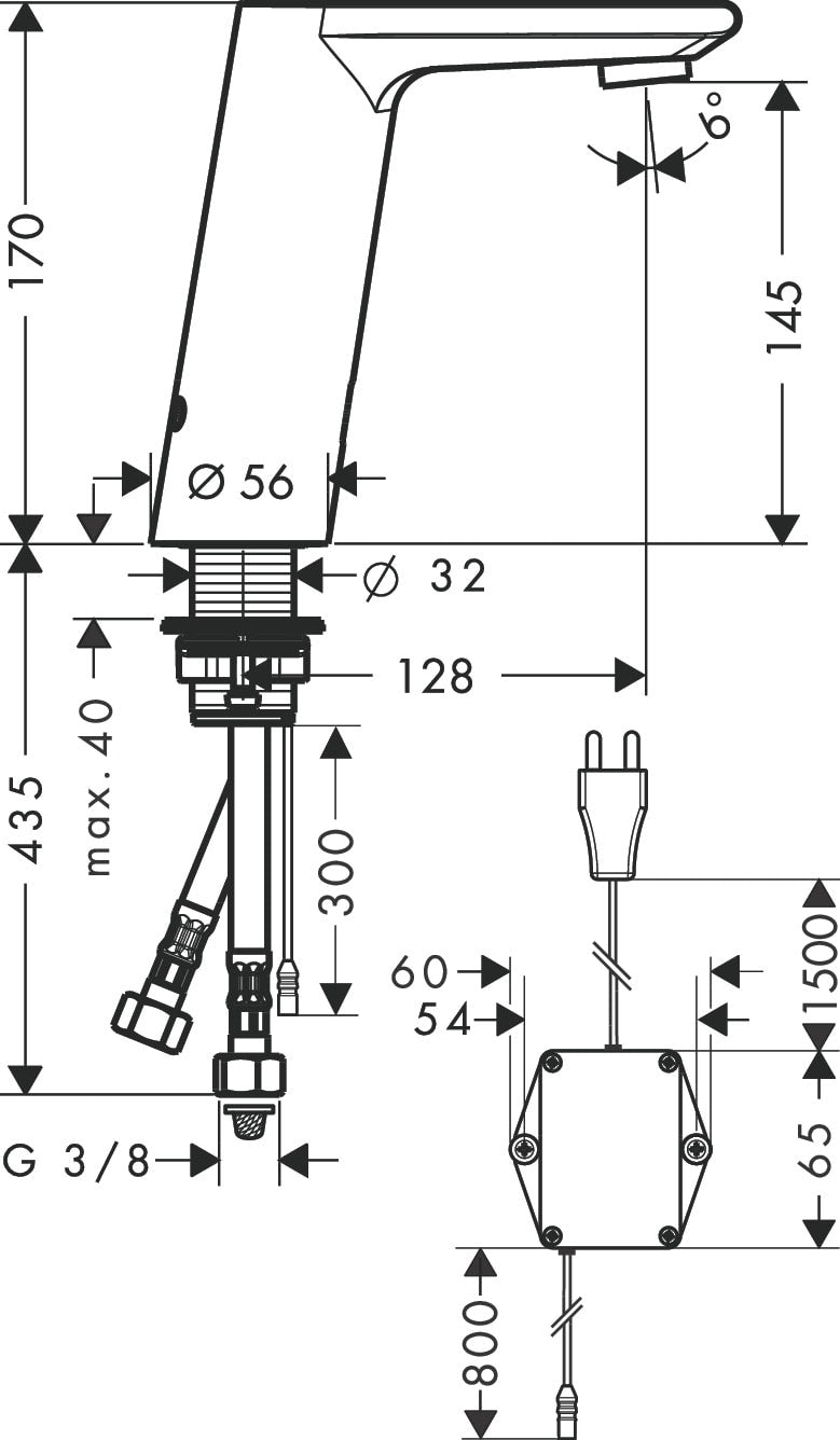 hansgrohe 31103 Metris S 感應式面盆龍頭
