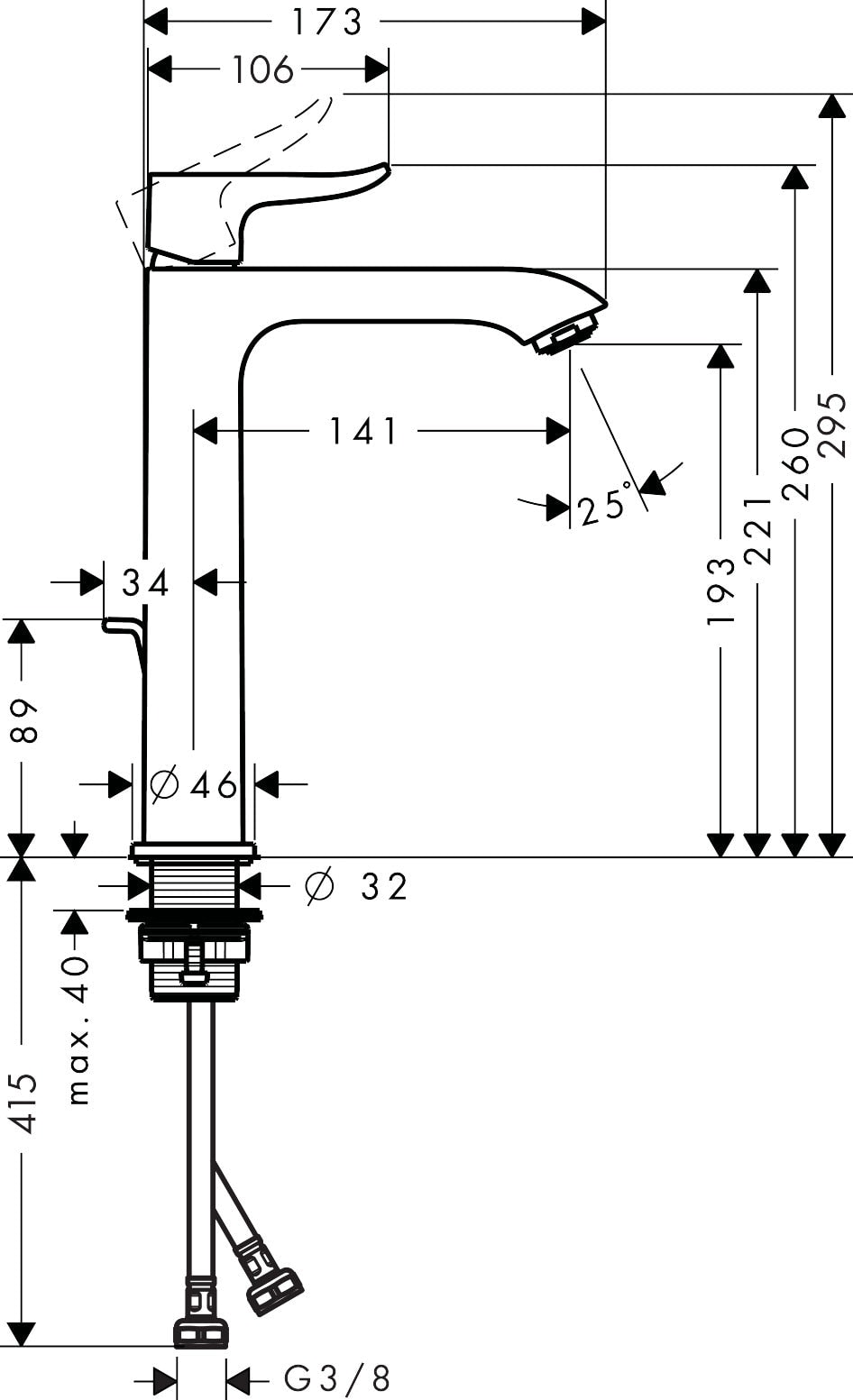 hansgrohe 31183 Metris 面盆龍頭