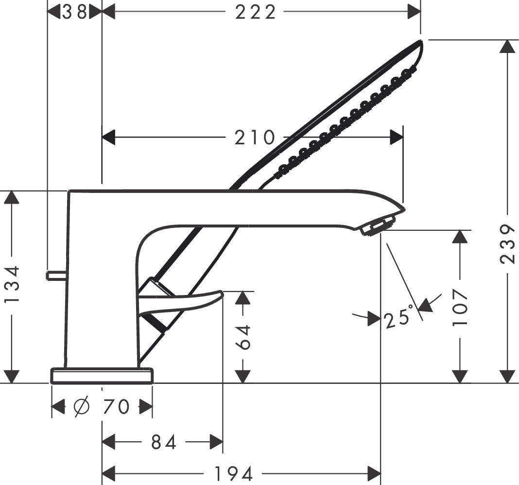 hansgrohe 31190 Metris 浴缸龍頭