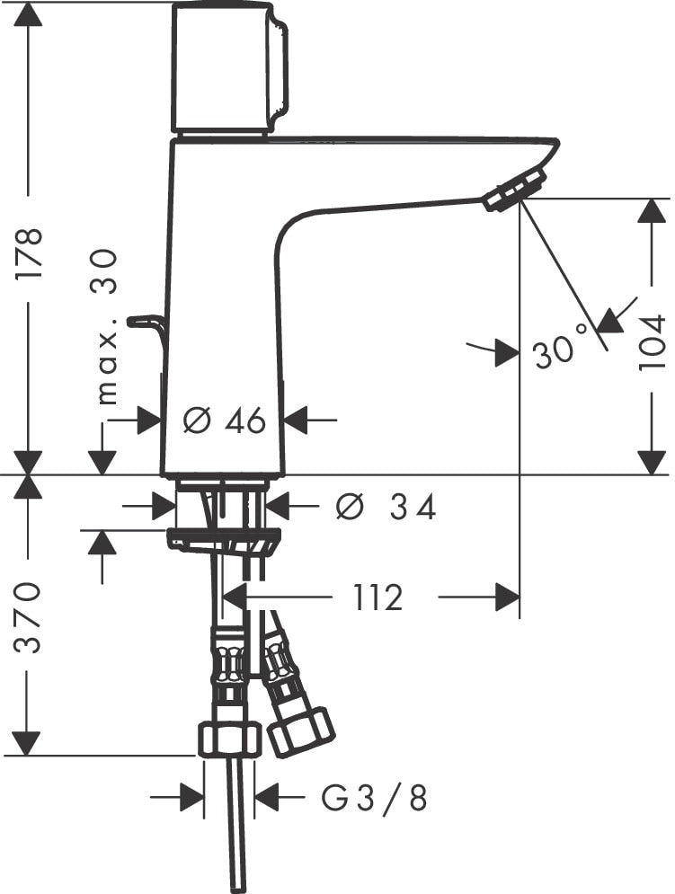 hansgrohe 71751 Talis Select E 面盆龍頭