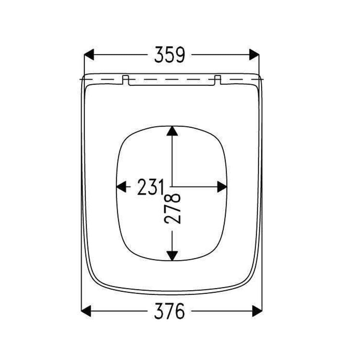HARO 535163 Escale 油壓式廁板 白色 (適用於:Kohler Escale)