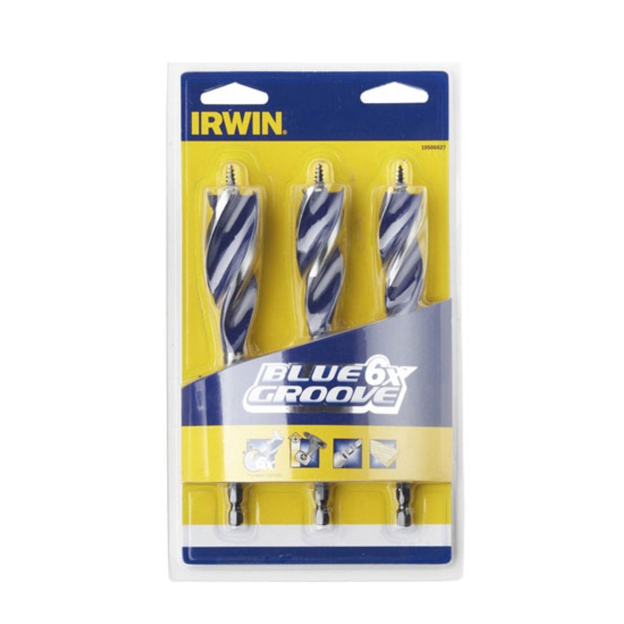 IRWIN Blue Groove 6X Wood Drill Bit 3-Piece Set