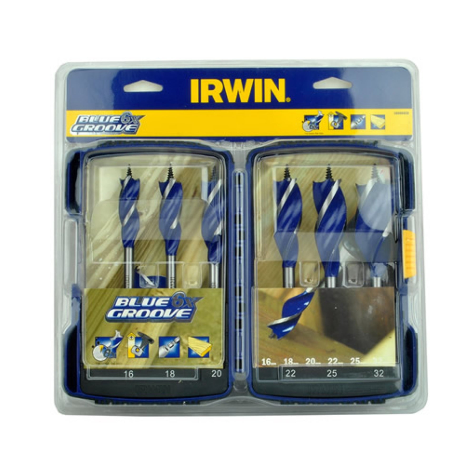IRWIN Blue Groove 6X 木工鑽咀 6件套裝